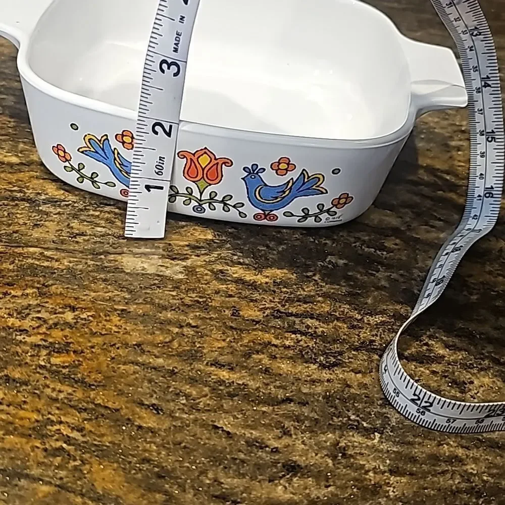 Corningware County Festival pattern casserole dish